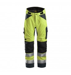 Pantalon de travail haute visibilite vert jaune Balise EN471 du 40 au 60 